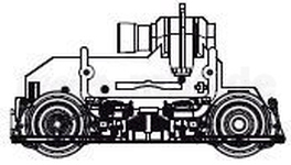 PIKO ET52600-135 - H0 - Getriebe mit Drehgestell 2 - DC (Federpaket)
